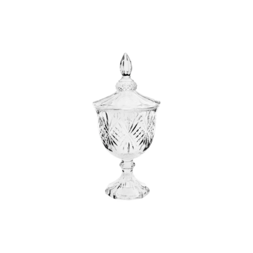 Potiche de Cristal com Pé Dublin 11,5cm x 24,5cm - Lyor