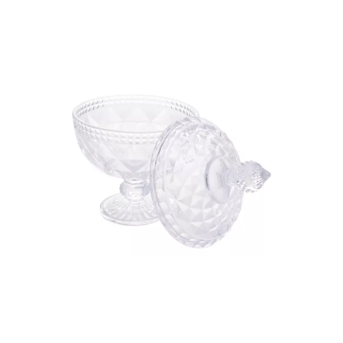 Potiche de Cristal com Pé Diamond 15cm x 23cm - Lyor - Imagem 2