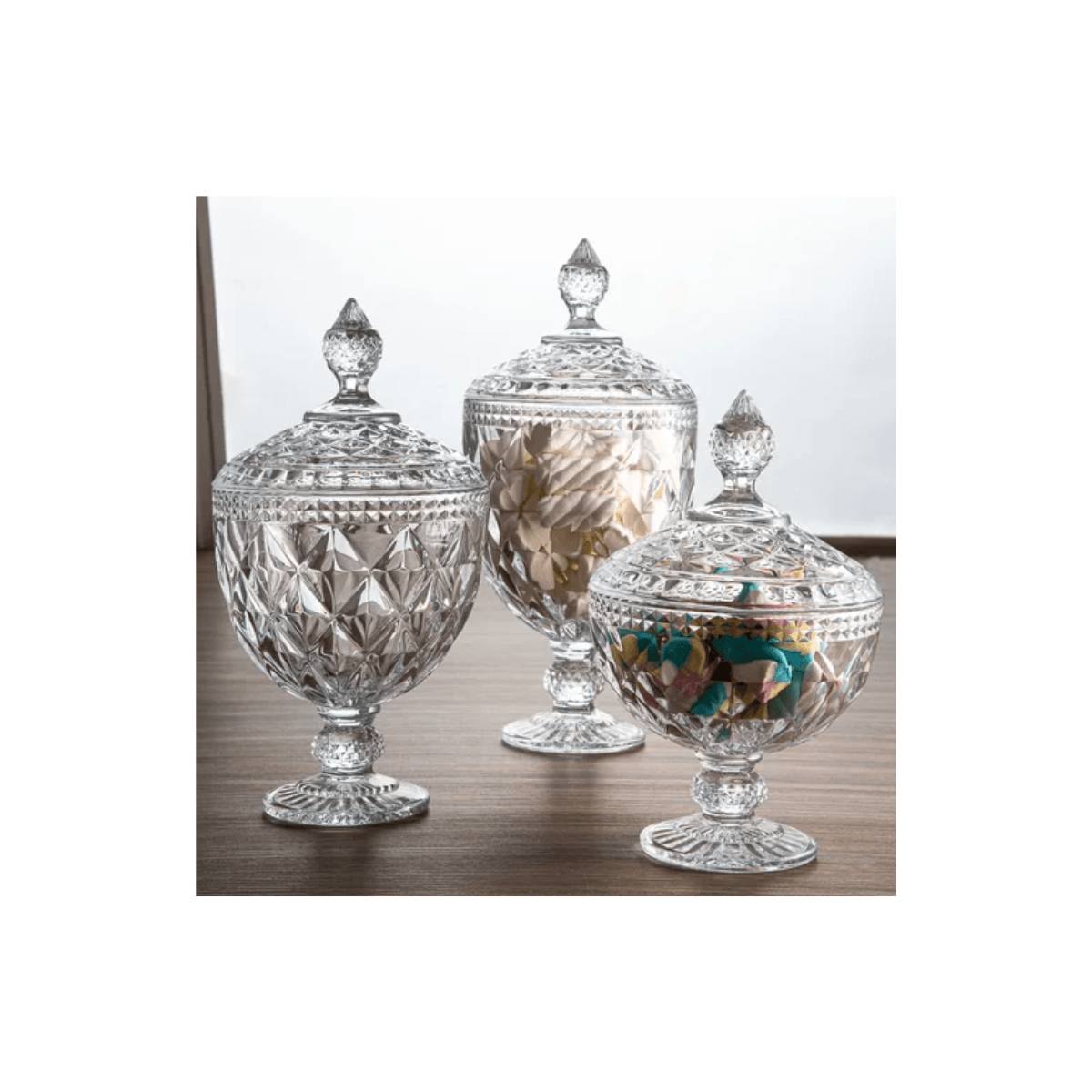 Potiche de Cristal com Pé Diamond 15cm x 23cm - Lyor - Imagem 5