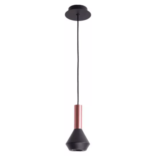 Pendente Pituco Rose Gold e Preto 10cmx18,7cm 10w - Bella