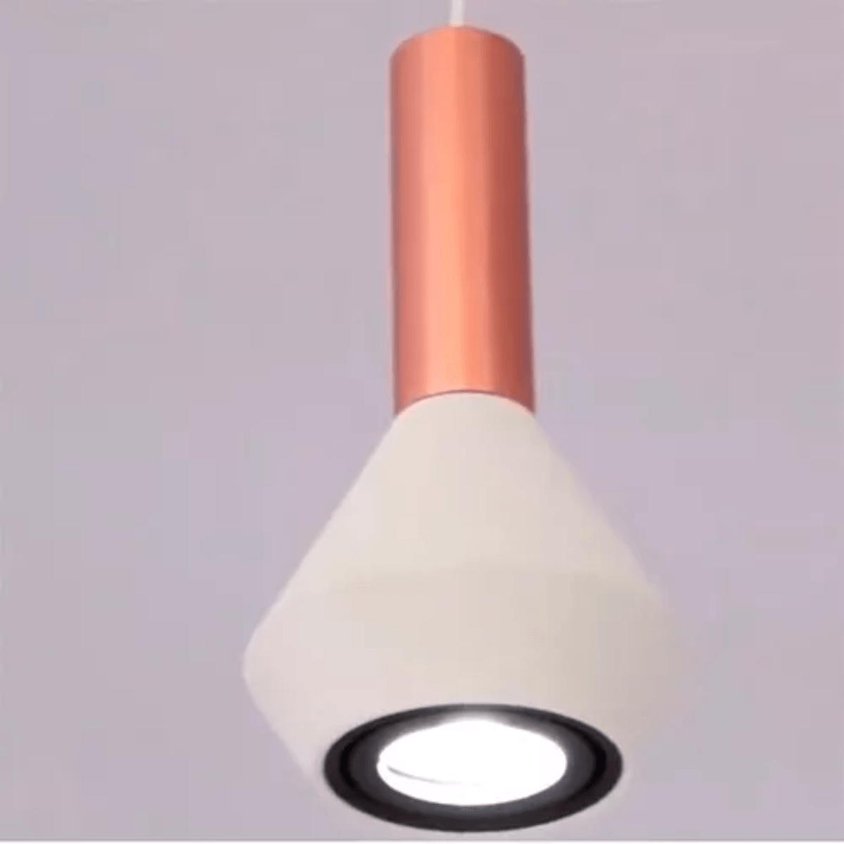 Pendente Pituco Rose Gold e Branco 10cmx18,7cm 10w - Bella - Imagem 5