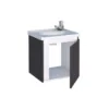 Conjunto Gabinete E Espelho Para Banheiro Ônix Preto - Cozimax - Image 3