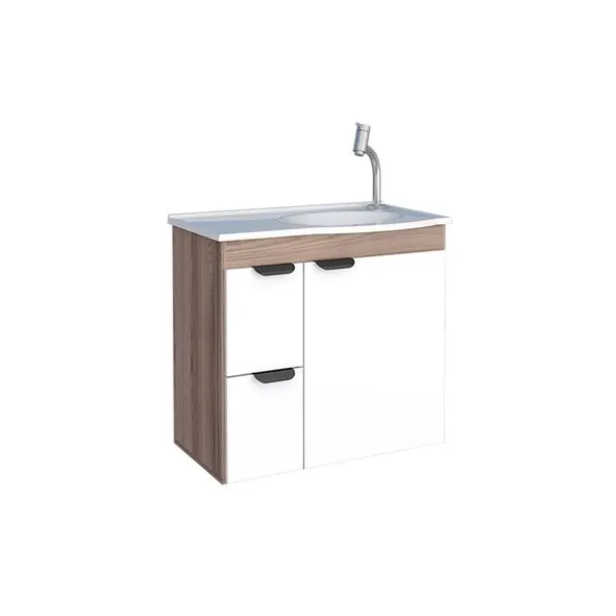 Toucador Para Banheiro Margarida 60 Branco E Tamarindo - Cozimax - Imagem 4