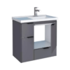 Gabinete para Banheiro Com Lavatório Orquídea Colors 60 Cinza - Cozimax - Image 2