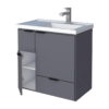 Gabinete para Banheiro Com Lavatório Orquídea Colors 60 Cinza - Cozimax - Image 3