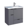 Gabinete para Banheiro Com Lavatório Orquídea Colors 60 Cinza - Cozimax