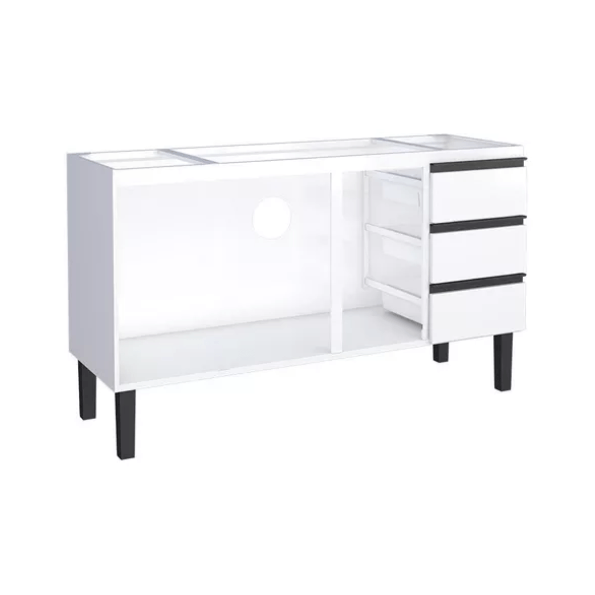 Gabinete Cozinha Netuno 1.50mts Aço Branco - Cozimax - Imagem 2