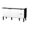 Gabinete Cozinha Madeira Colibri 1,50mts Preto/Branco - Cozimax - Image 2