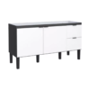 Gabinete Cozinha Madeira Colibri 1,50mts Preto/Branco - Cozimax