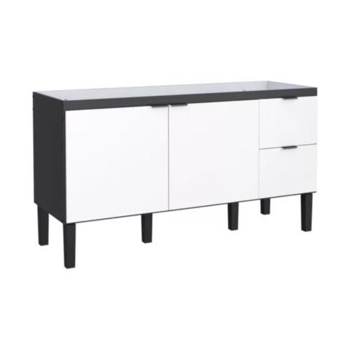 Gabinete Cozinha Madeira Colibri 1,50mts Preto/Branco - Cozimax