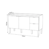 Gabinete Cozinha Madeira Colibri 1,50mts Preto/Branco - Cozimax - Image 5
