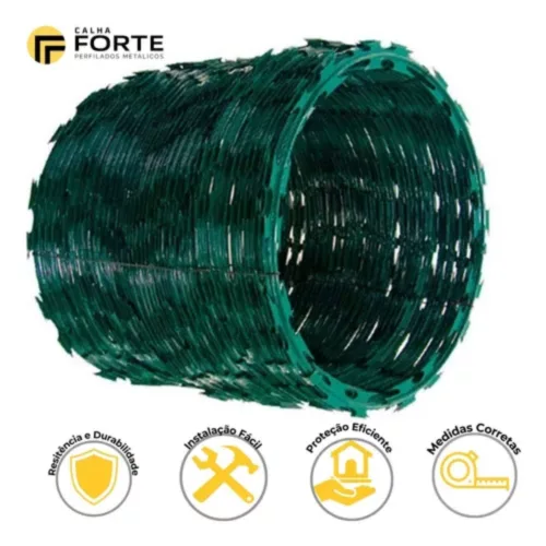 Kit Concertina Galvanizada Verde 45cm Com 5 metros - Calhaforte - Image 5