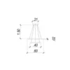 Pendente Circolo French Gold/Branco 60CM 43,20W 3000K - Bella - Image 7