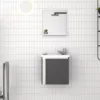 Conjunto Gabinete E Espelho Para Banheiro Ônix Preto - Cozimax - Image 11