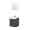 Conjunto Gabinete E Espelho Para Banheiro Ônix Preto - Cozimax - Image 2