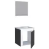 Conjunto Gabinete E Espelho Para Banheiro Ônix Preto - Cozimax - Image 7