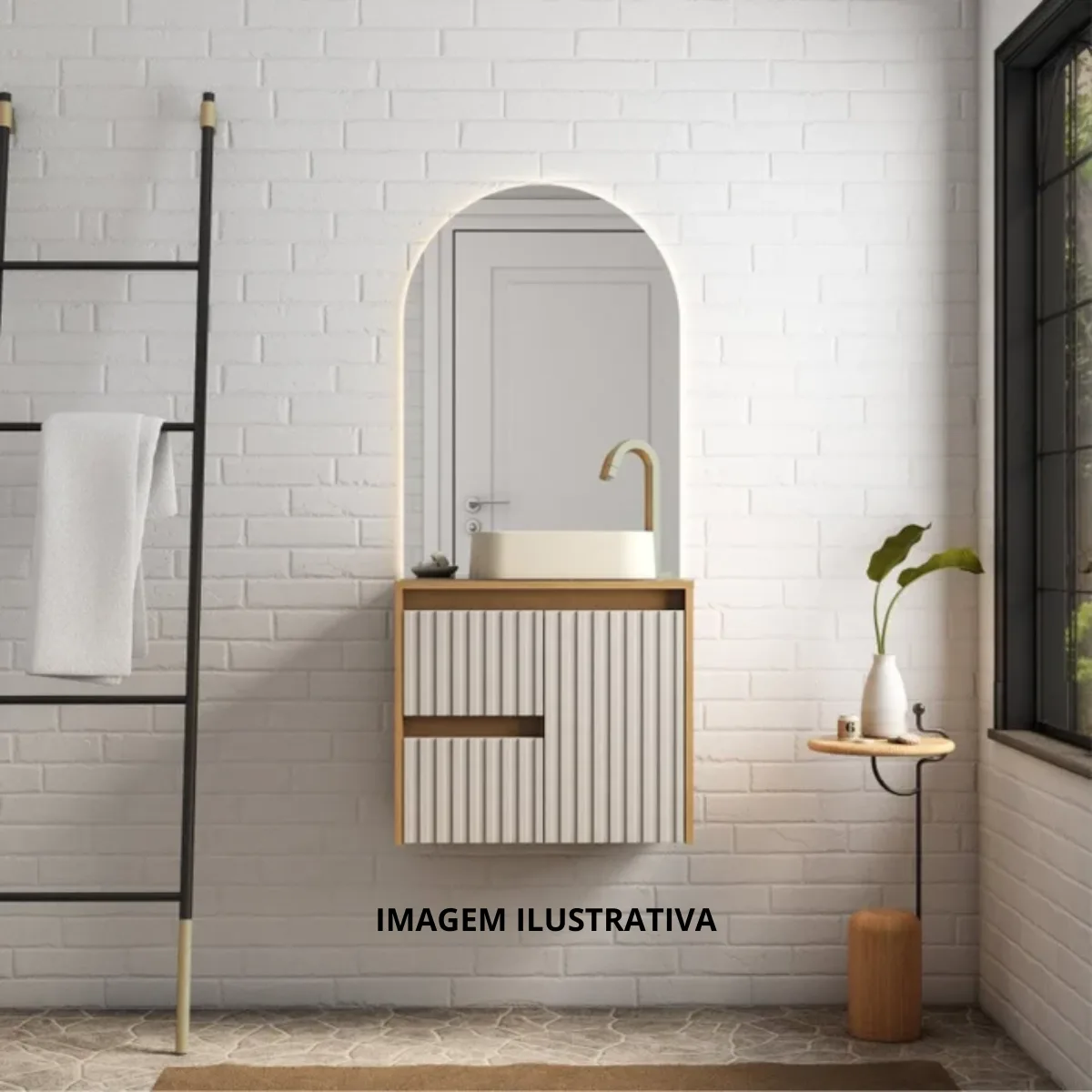 Gabinete Para Banheiro Kyoto Sem Cuba - Cozimax - Imagem 2