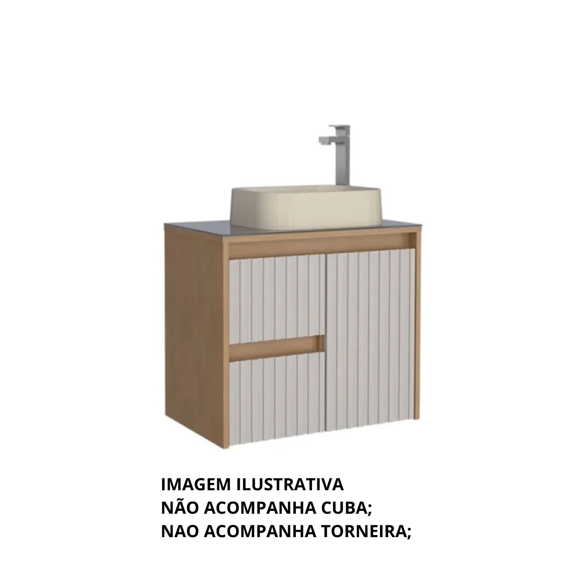Gabinete Para Banheiro Kyoto Sem Cuba - Cozimax - Imagem 5
