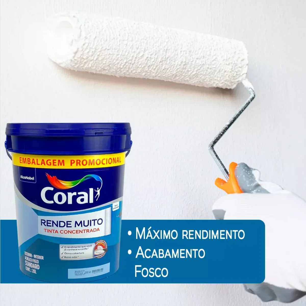 TINTA RENDE MUITO BRANCO BALDE PLASTICO 20L - Imagem 2