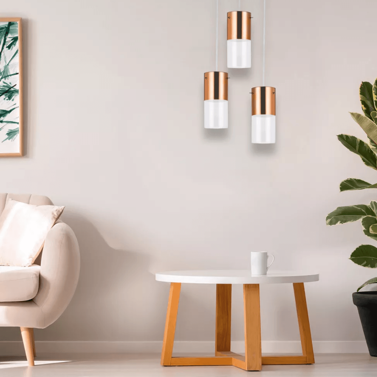 Pendente First 1/2 Cobre para 3 Lampadas E27- Bronzearte - Imagem 4