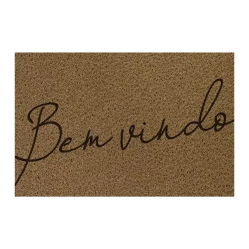 CAPACHO VINIL LIGHT 40X60CM BEM VINDO BEGE