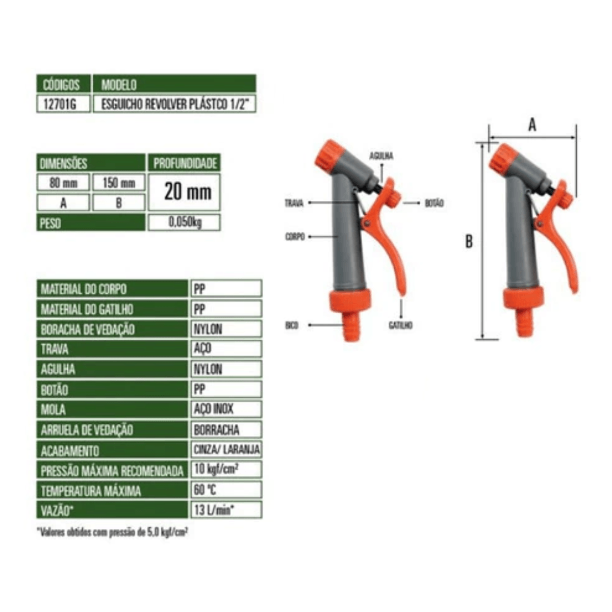 Kit Esguicho Plástico Com Engate Rápido - Garden - Imagem 3