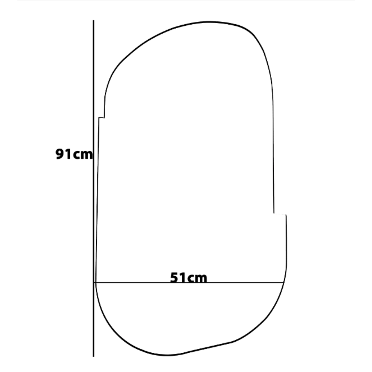 Espelho Oliver 91x51cm Moldura 15mm Cortem - Fuzimoto - Imagem 2