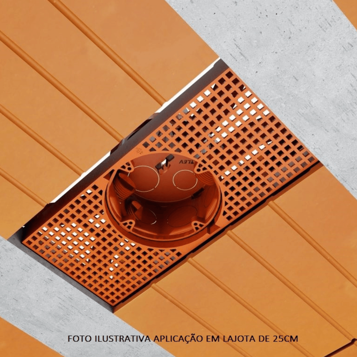 Caixas De Teto Suporte 25cm Para Laje Preto - Canal - Imagem 4