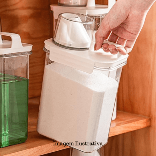 Pote Hérmetico para Armazenamento com Copo Medidor de Plástico My Box 2,5L - Lyor - Image 6