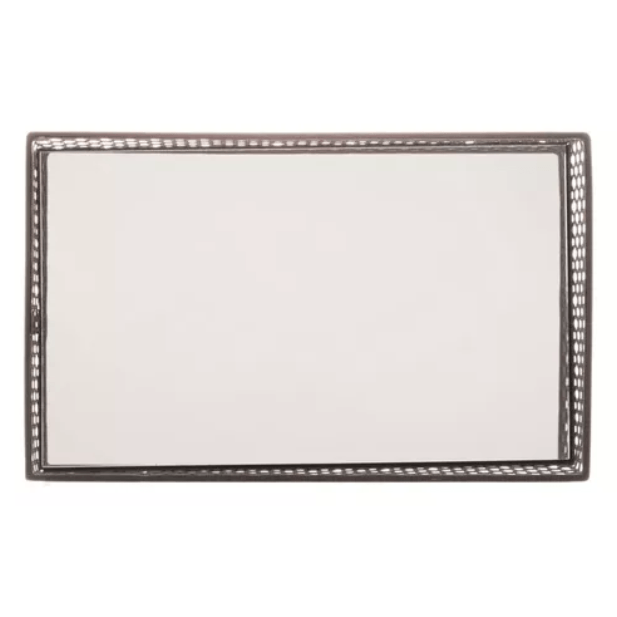 Bandeja de Metal com Espelho Barcelona Preta 21cm x 13cm x 5cm - Lyor - Imagem 4