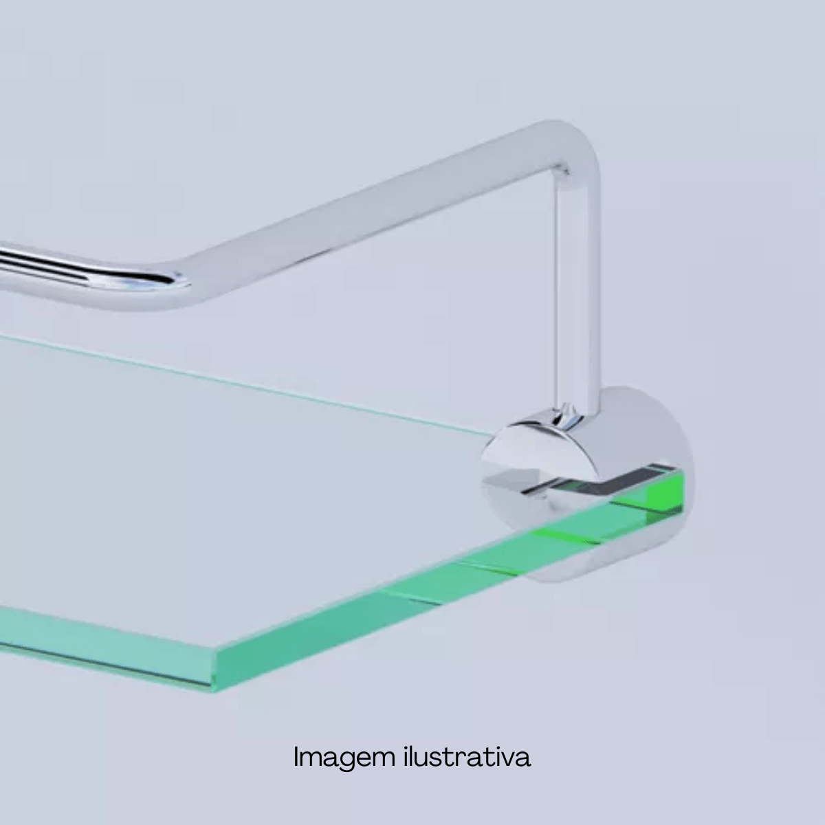 Suporte Para Prateleira Vidro Fenda Redondo 6mm Cartela com 02 unidades - Preguim - Imagem 2