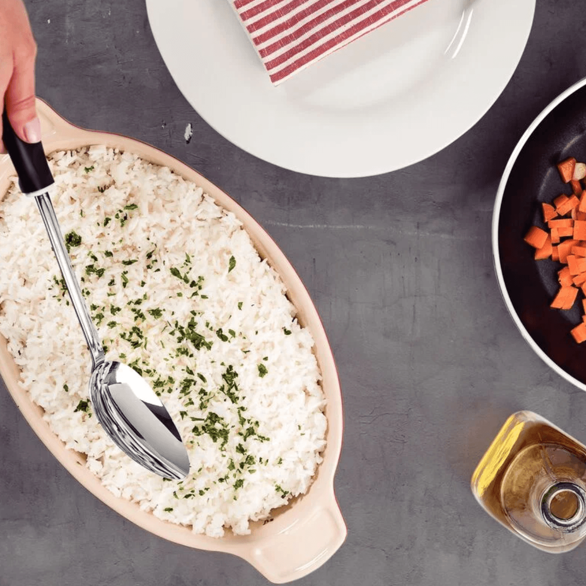 Colher para Servir Tramontina Utilitá em Aço Inox com Cabo de Polipropileno Preto - Imagem 2