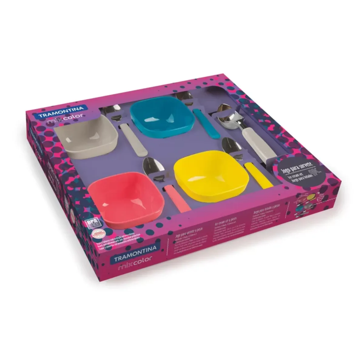 Conjunto Sorvete 9 Peças Mixcolor - Tramontina #32 - Imagem 2