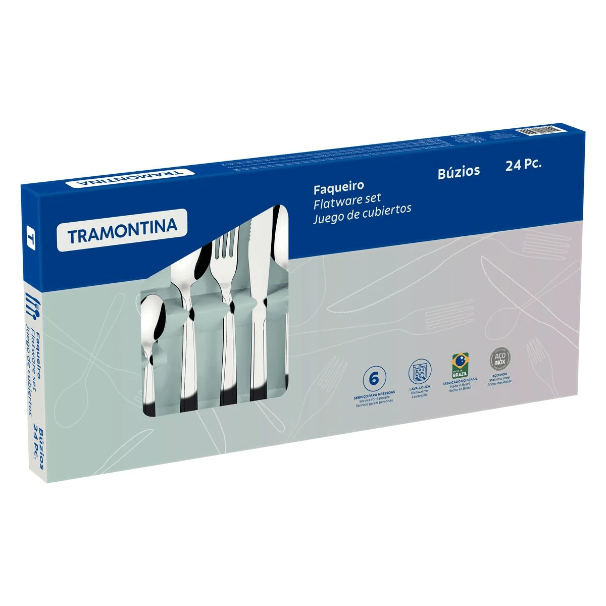 Faqueiro 24 Peças Aço Inox Buzios - Tramontina - Imagem 8