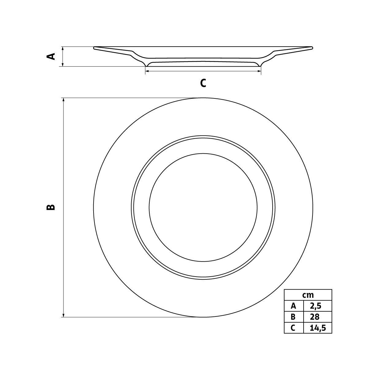 Prato Raso Tramontina Abstratta em Porcelana Decorada 28 cm - Imagem 5