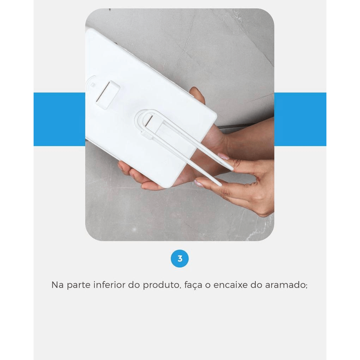 Suporte 3x1 Com Dupla Face 3M Branco - Arthi - Imagem 4