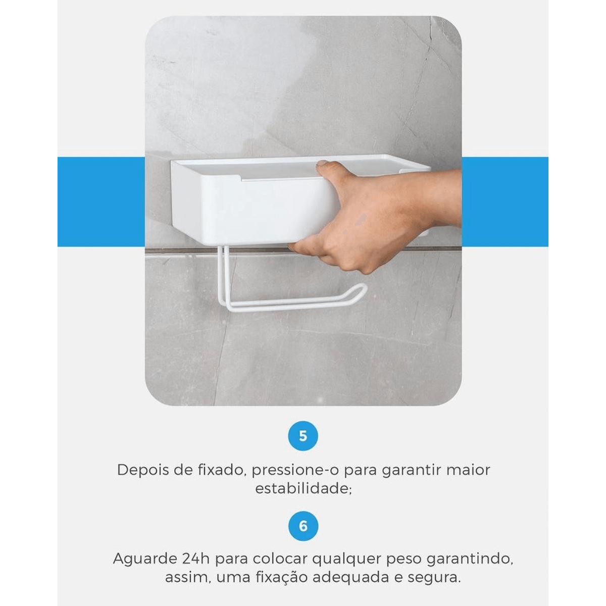 Suporte 3x1 Com Dupla Face 3M Branco - Arthi - Imagem 6