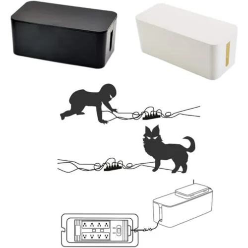 Organizador Com Tampa Para Fios/Cabos/Regua Energia Com Suporte celular - Arthi - Image 2