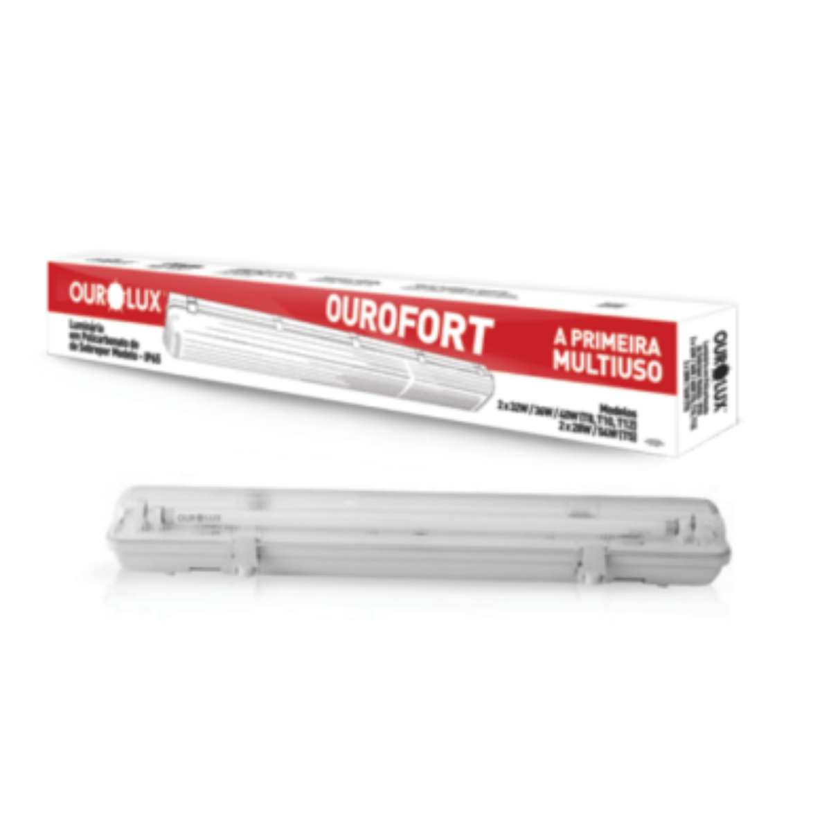 Luminária Ourofort IP65 LED 2X9W - Ourolux - Imagem 3