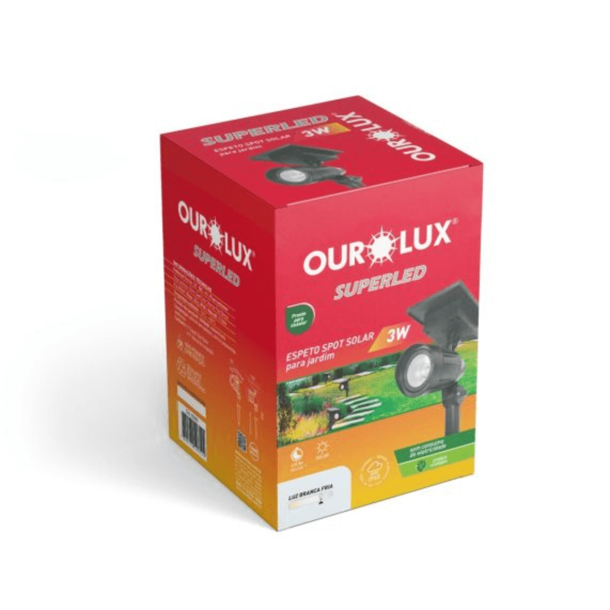 Espeto Solar 3W 50 Lumens 6500K -Ourolux - Imagem 3
