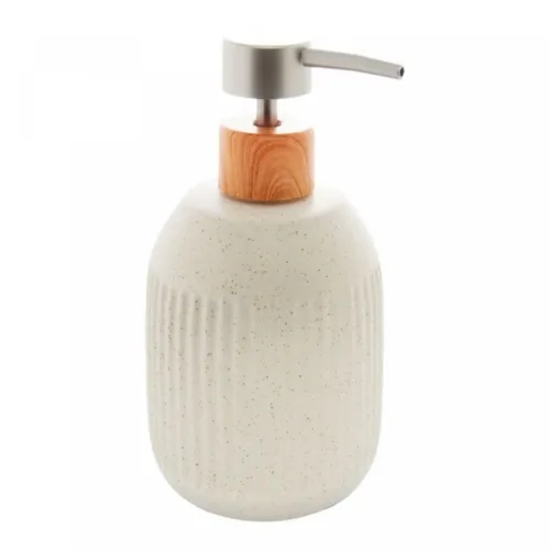 Porta Sabonete liquido Ceramica Granilite Lines Branco - Lyor - Image 2