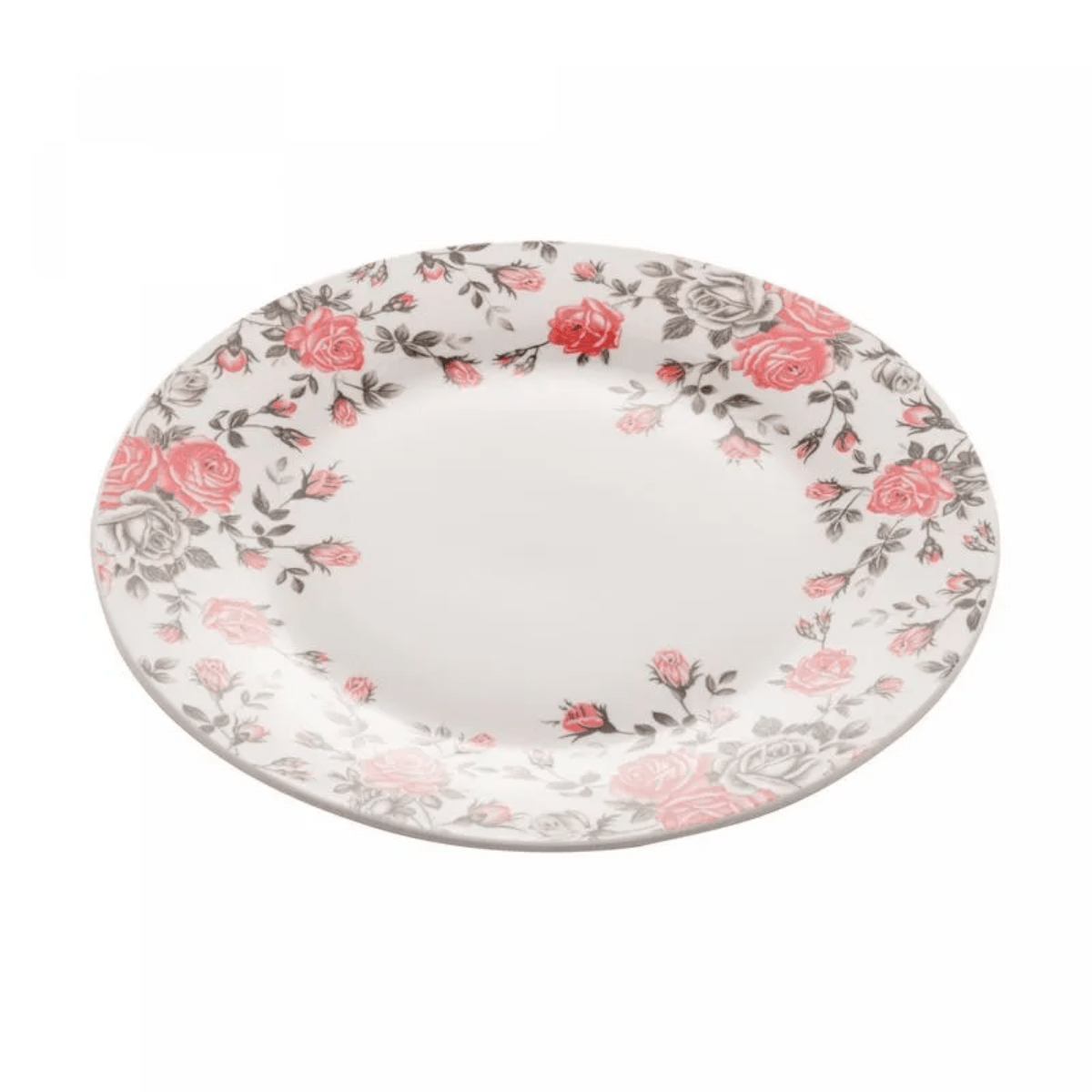 Prato para Sobremesa de Porcelana Pink Garden Raso 19,5cm - Lyor - Imagem 2