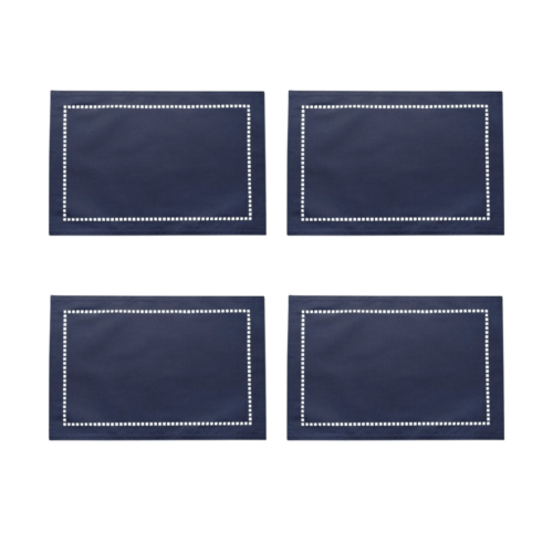 KIT 4 LUGAR AMERICANO DE POLIÉSTER E LINHO LÉVIS AZUL 45CM X 30CM - LYOR - Image 2