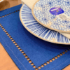 KIT 4 LUGAR AMERICANO DE POLIÉSTER E LINHO LÉVIS AZUL 45CM X 30CM - LYOR - Image 6