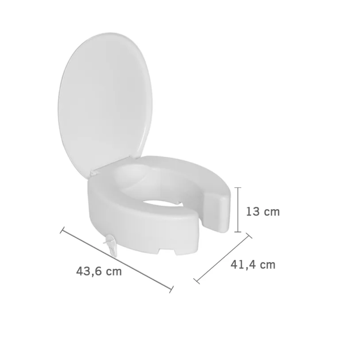 Assento Acessibilidade Elevado 13cm com Tampa - Astra - Imagem 3