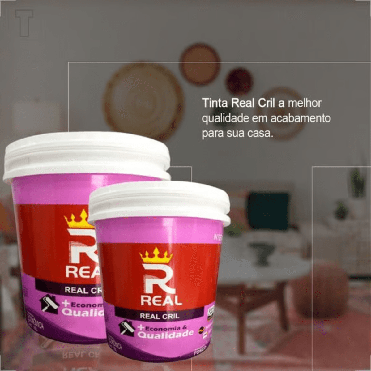 Tinta Acrilica Real Cril Fosco Branco 18 Litros - Real - Imagem 3