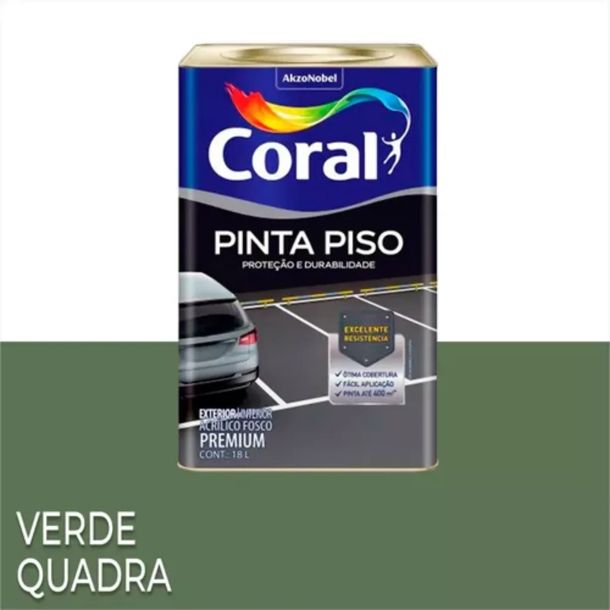 Tinta Piso Verde Quadra 18 Litros - Coral - Imagem 2
