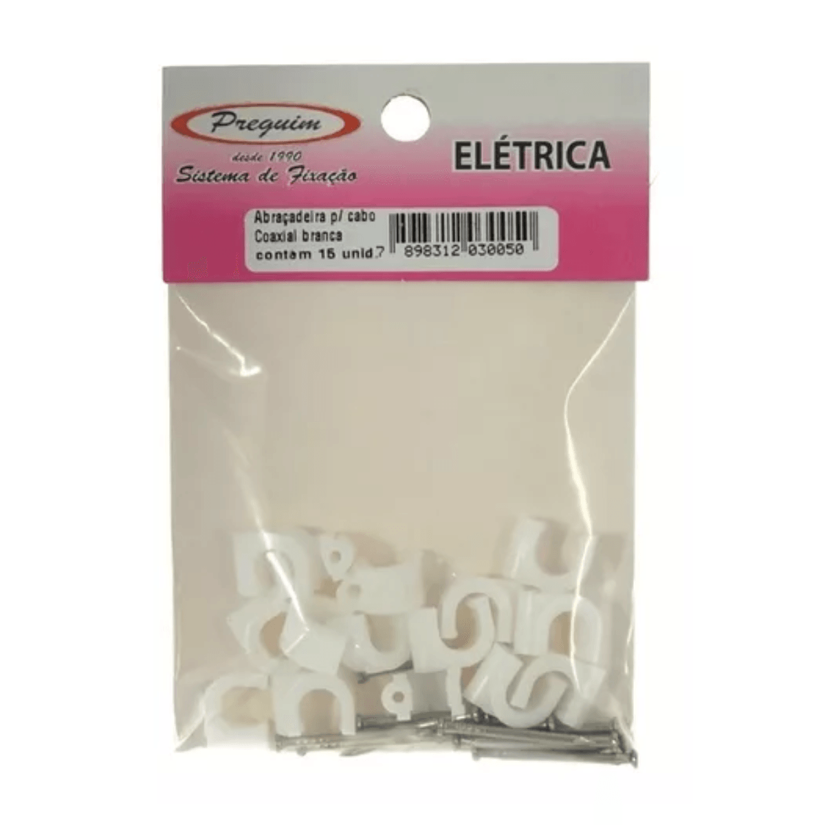 Fixa Fio Para Cabo Coaxial 07mm Com 6 unidades - Preguim - Imagem 4