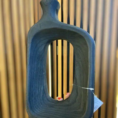 Decorativo Escultura Madeira Preto 30CM - Cromus - Image 3