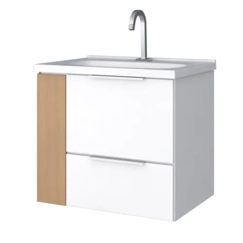 Toucador 60CM Nicho Direito Branco/Jequitiba Cosmo - Cozimax - Image 3